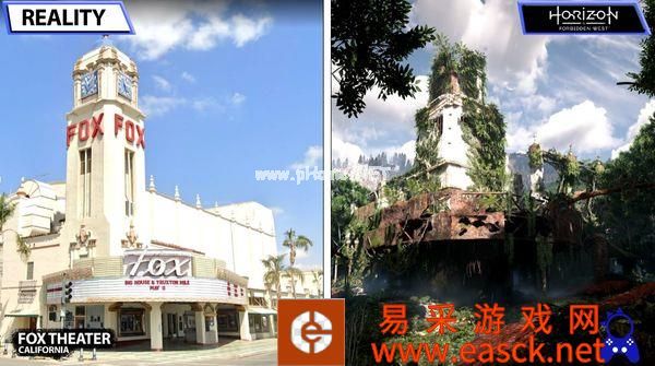 《地平线：西之绝境》vs现实场景对比视频