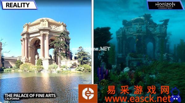 《地平线：西之绝境》vs现实场景对比视频