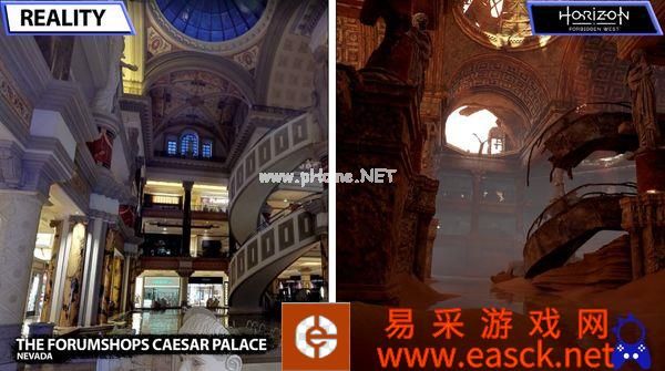 《地平线：西之绝境》vs现实场景对比视频