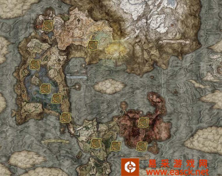 艾尔登法环十个地图碎片位置汇总