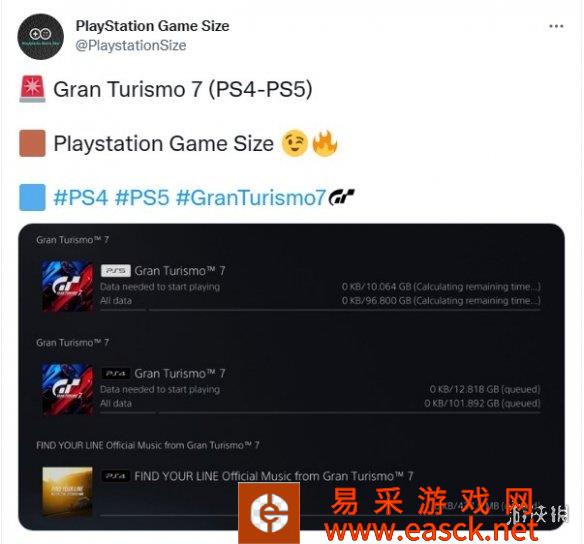 《GT赛车7》PS4 PS5文件大小曝光！成最大索尼游戏