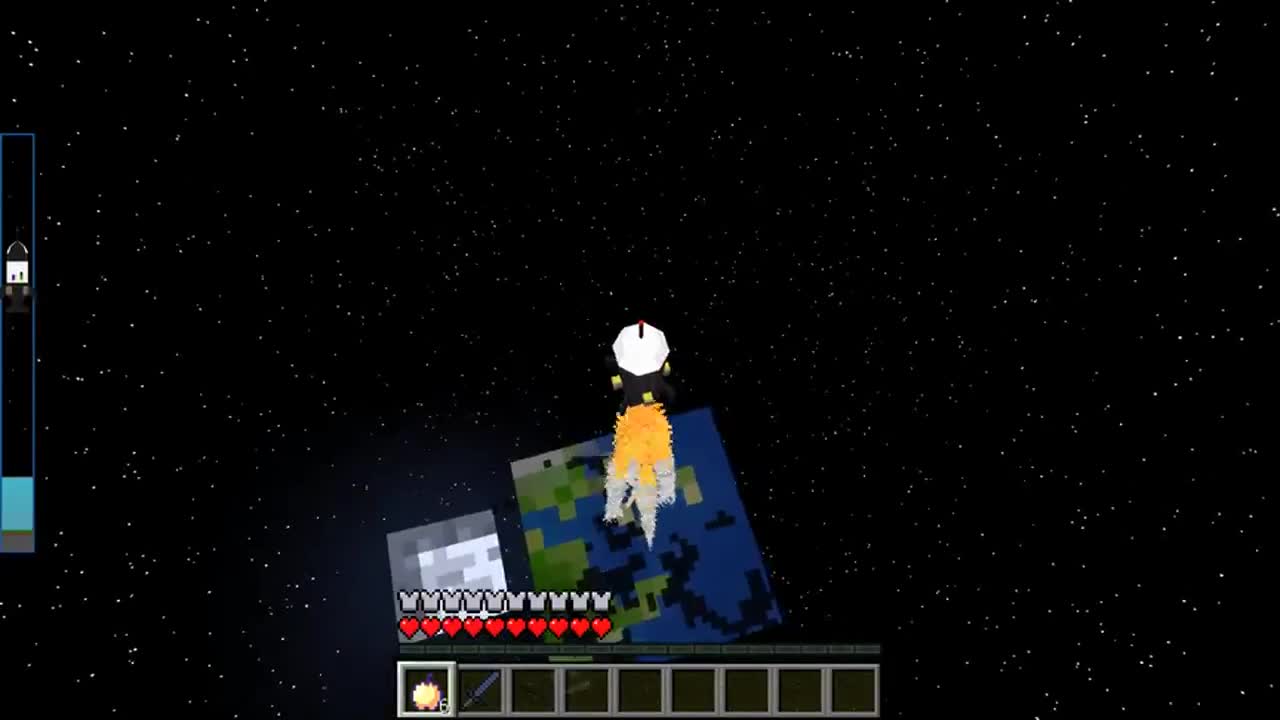 我的世界：菜鸟去月球探险与寻宝？