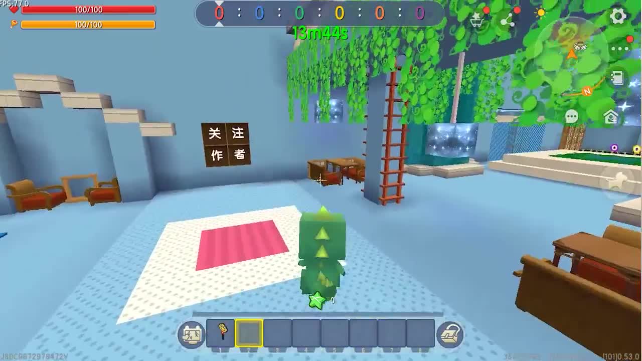 迷你世界：数300秒抓人，在这个点位发现表妹，还想躲屠夫密室？