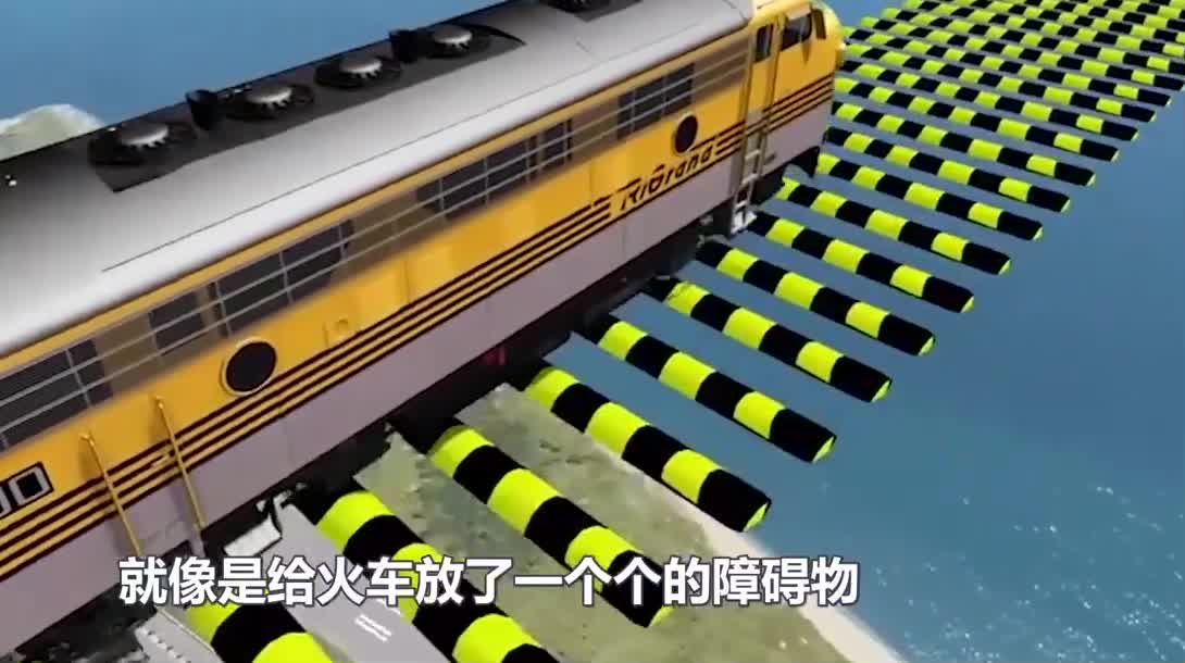 在火车轨道上安装减速带，会发生怎样的结果？3D动画模拟过程！