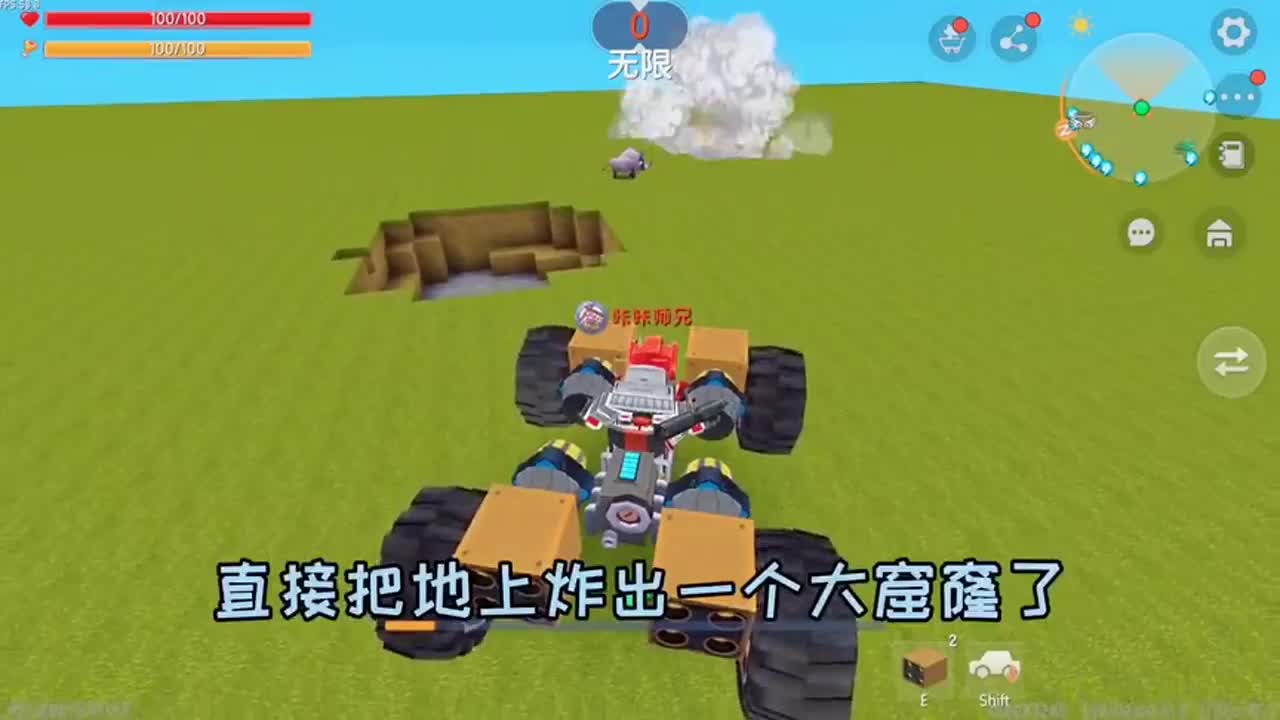 迷你世界：晚上有僵尸，用弓弩就能天下无敌了，最后玩起导弹车