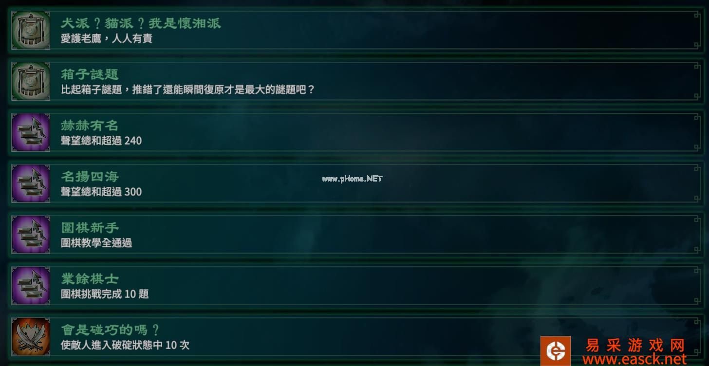 《天命奇御2》全成就列表一览