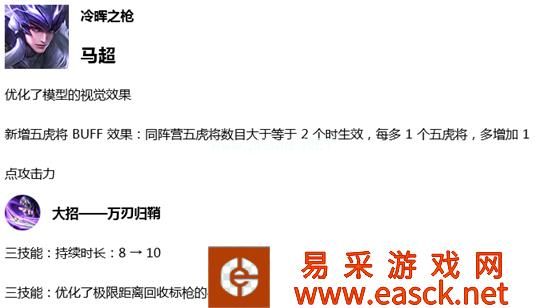 《王者荣耀》体验服8月13日更新汇总
