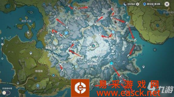 《原神》星银矿石采集路线推荐 星银矿石哪里最多