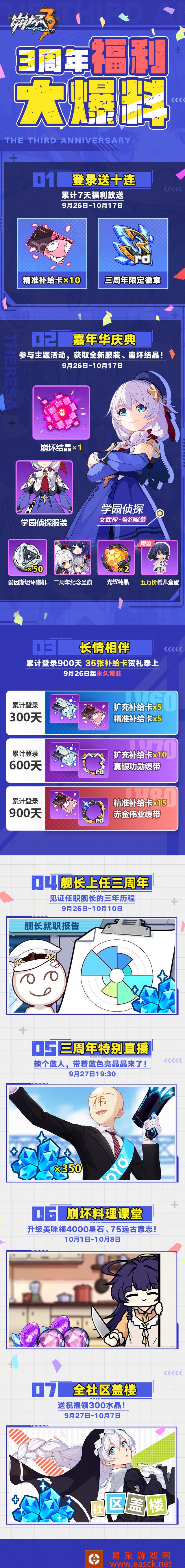 《崩坏》三周年福利活动抢先看