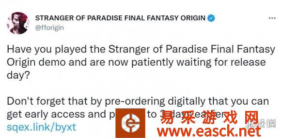 《最终幻想：起源》数字版预购最多可提前3天开玩！