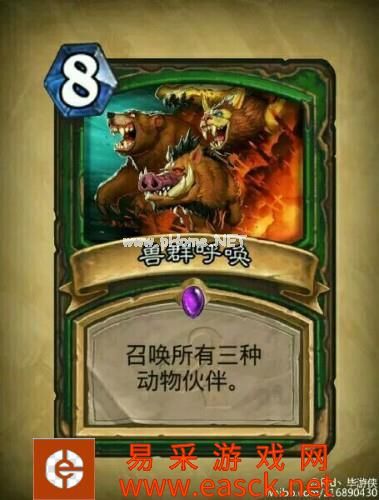 《炉石传说》猎人史诗法术曝光 兽群呼唤超模不亚砰砰