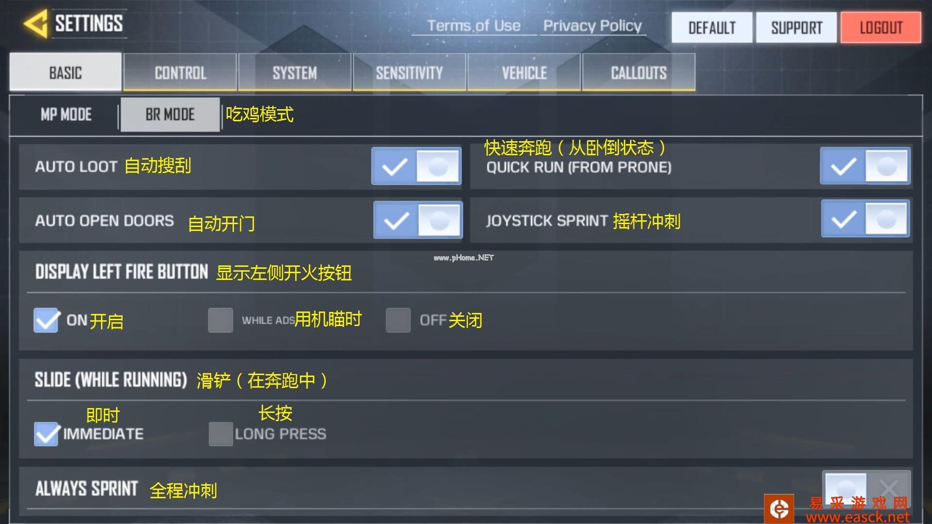 使命召唤手游设置翻译