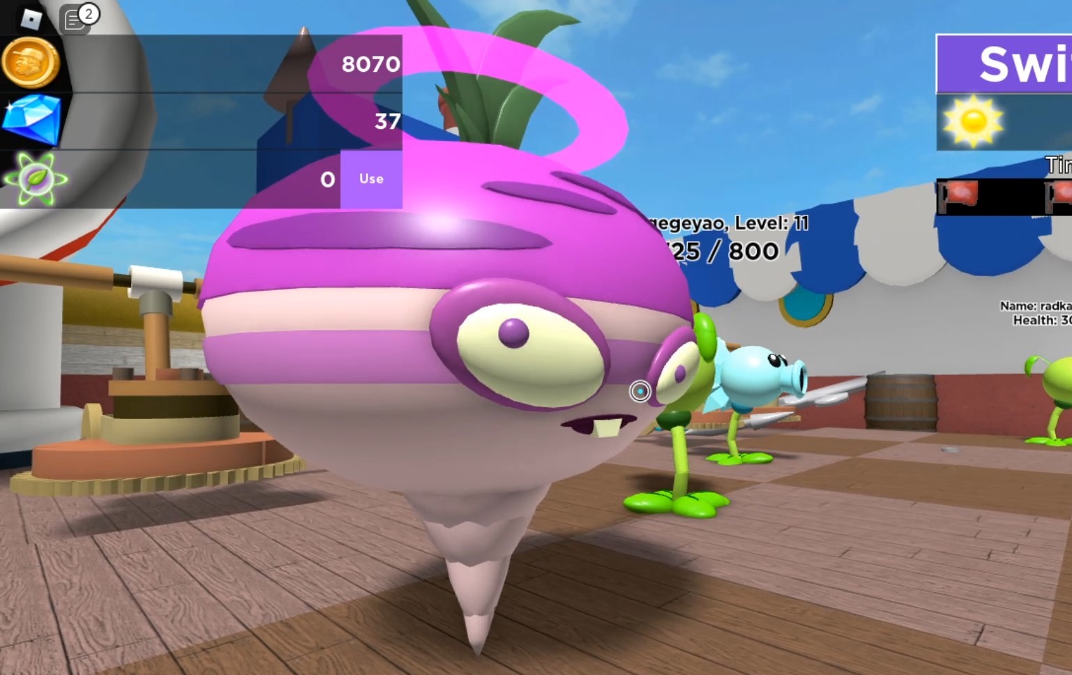 罗布乐思解说 roblox模拟游戏 植物大战僵尸 葱花花