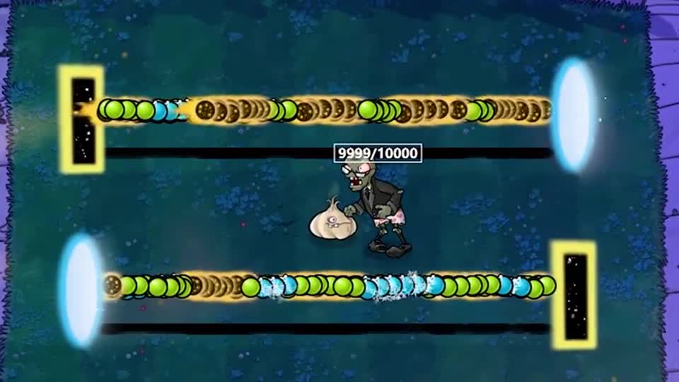 传送子弹阵，看看僵尸从哪个传送门经过，存活时间最短？