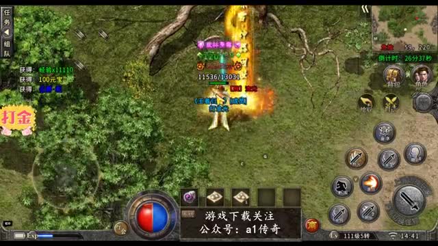 传奇手游：挂机打宝一整天，可算出光柱了，五十米到手