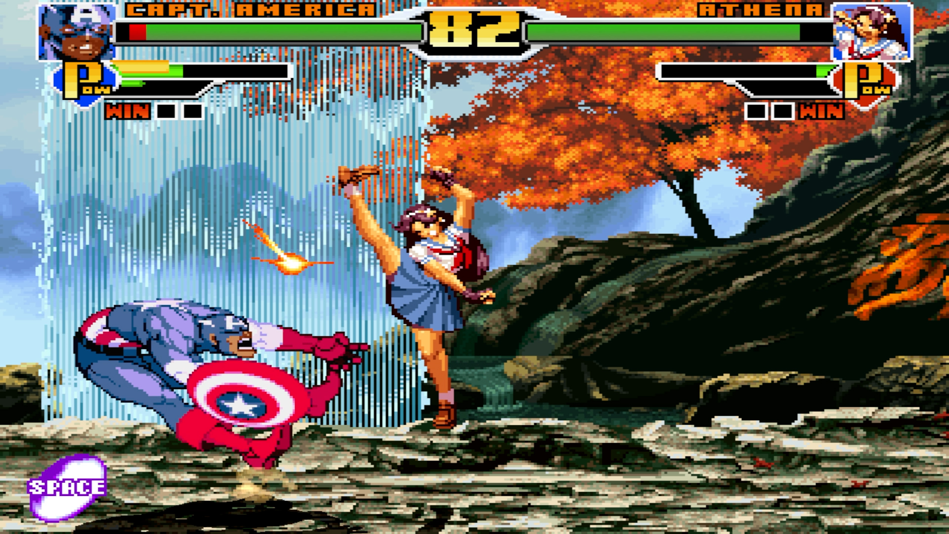 漫威英雄对拳皇，美国队长VS麻宫雅典娜