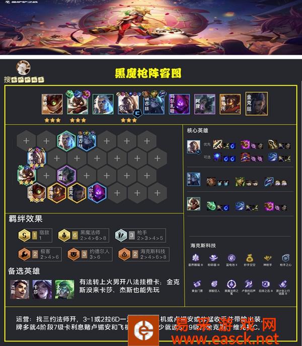 金铲铲之战S6.5黑魔枪阵容玩法推荐