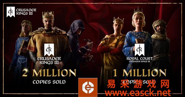 中世纪模拟游戏《十字军之王3》销量破两百万