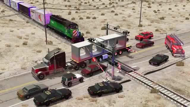汽车与火车相撞有多可怕3D动画模拟,看完不敢相信