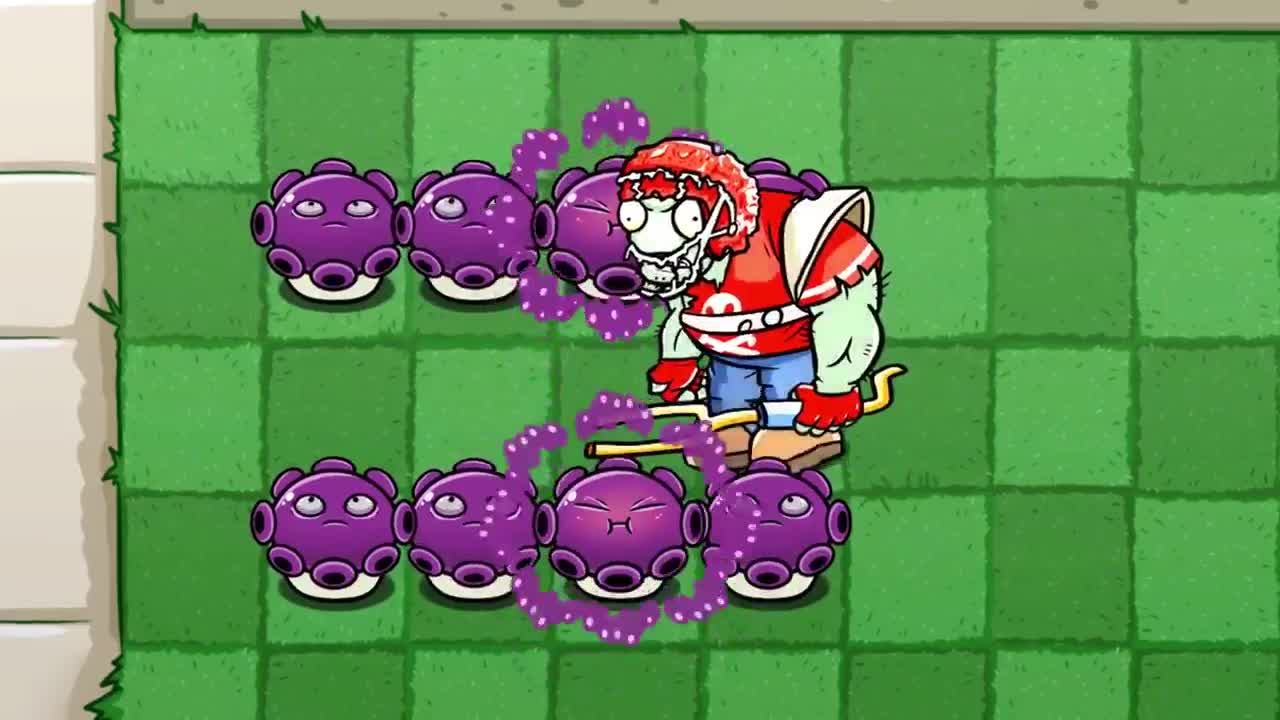 植物大战僵尸：忧郁菇曾哥的狂欢，一代僵尸的死亡跑道有来无回