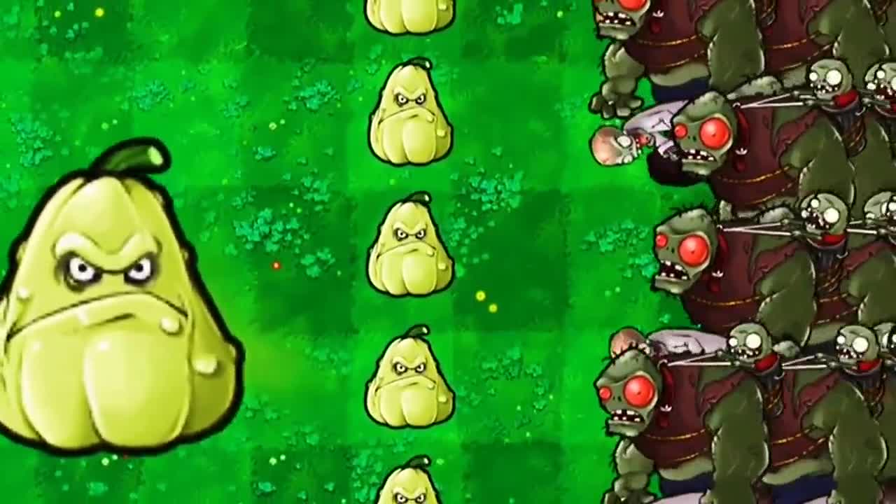 植物大战僵尸：看看百岁倭瓜的战斗力有多强？瞬间团灭僵尸
