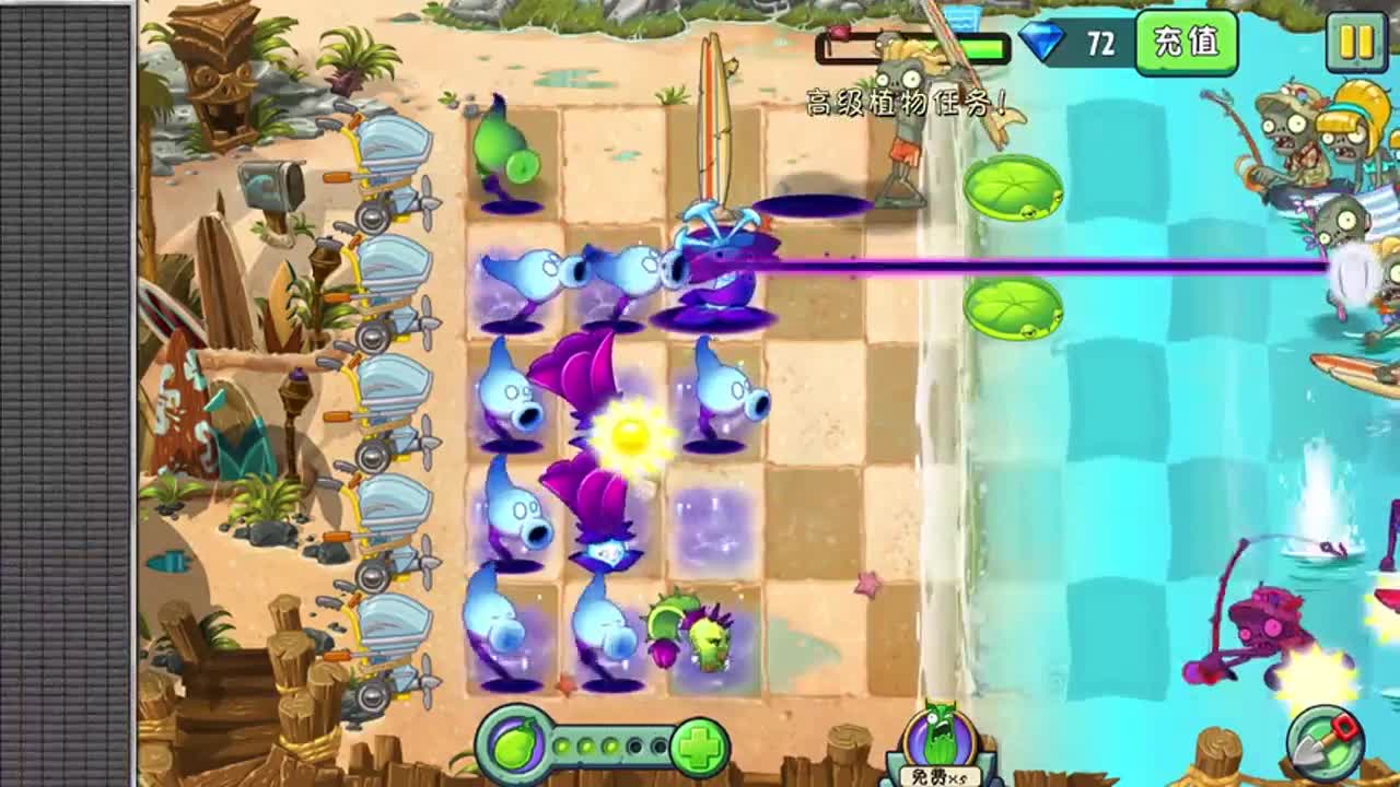 植物大战僵尸：暗影豌豆召唤“鬼魂”炸飞章鱼僵尸