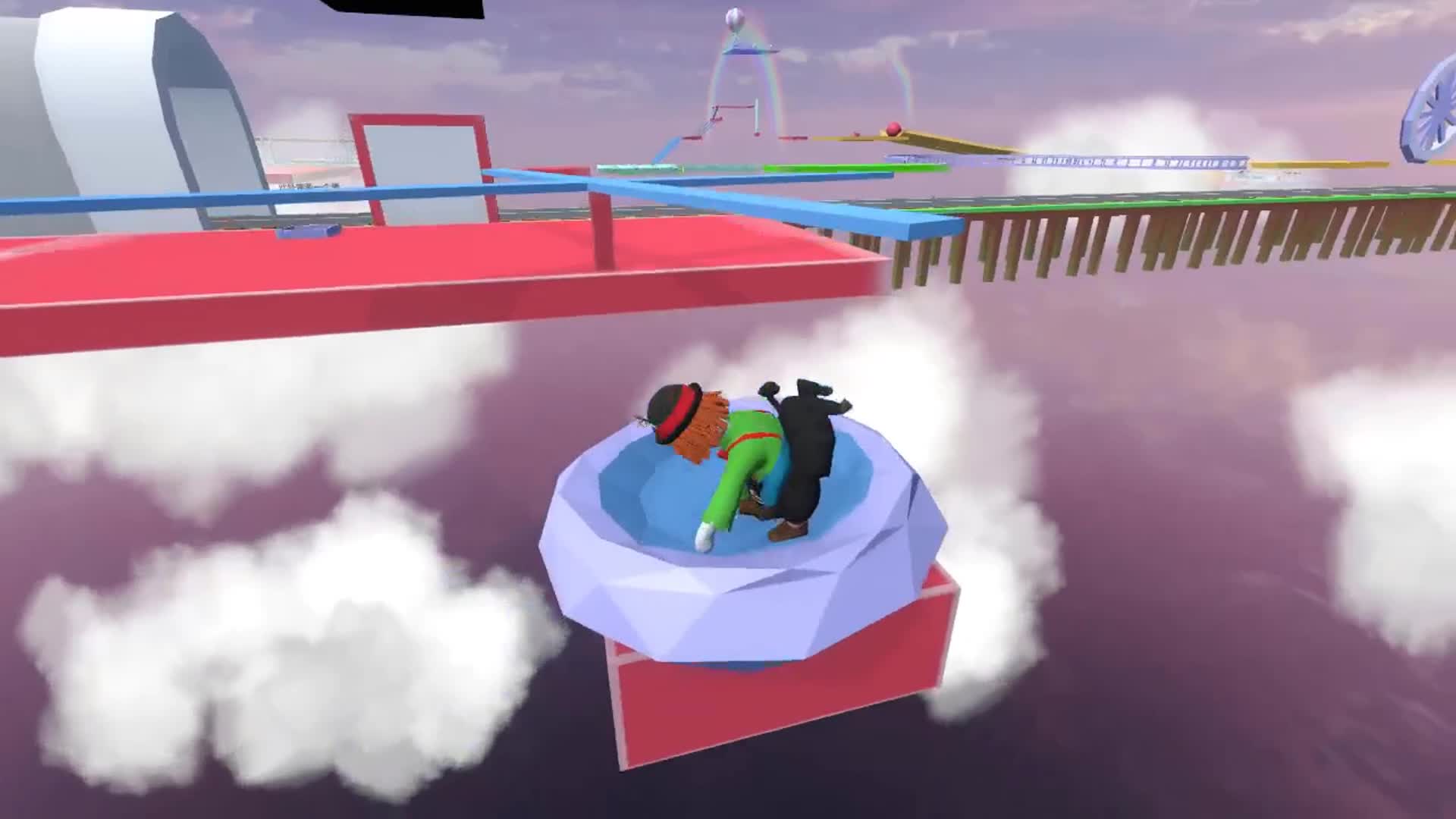 人类一败涂地：萌新过不去，怎么才能去到对面取到小球呢