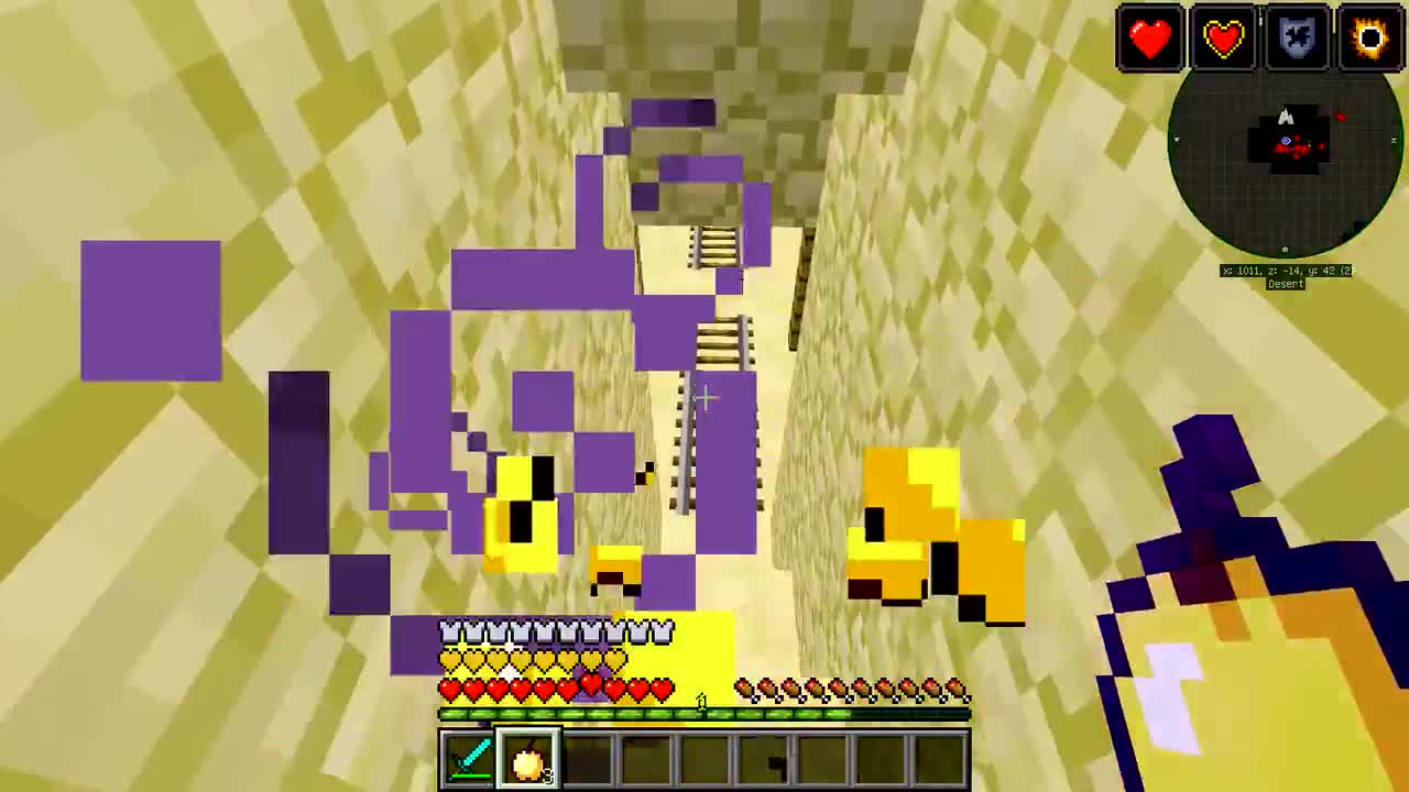 我的世界：沙漠地下洞对战僵尸与宝箱？