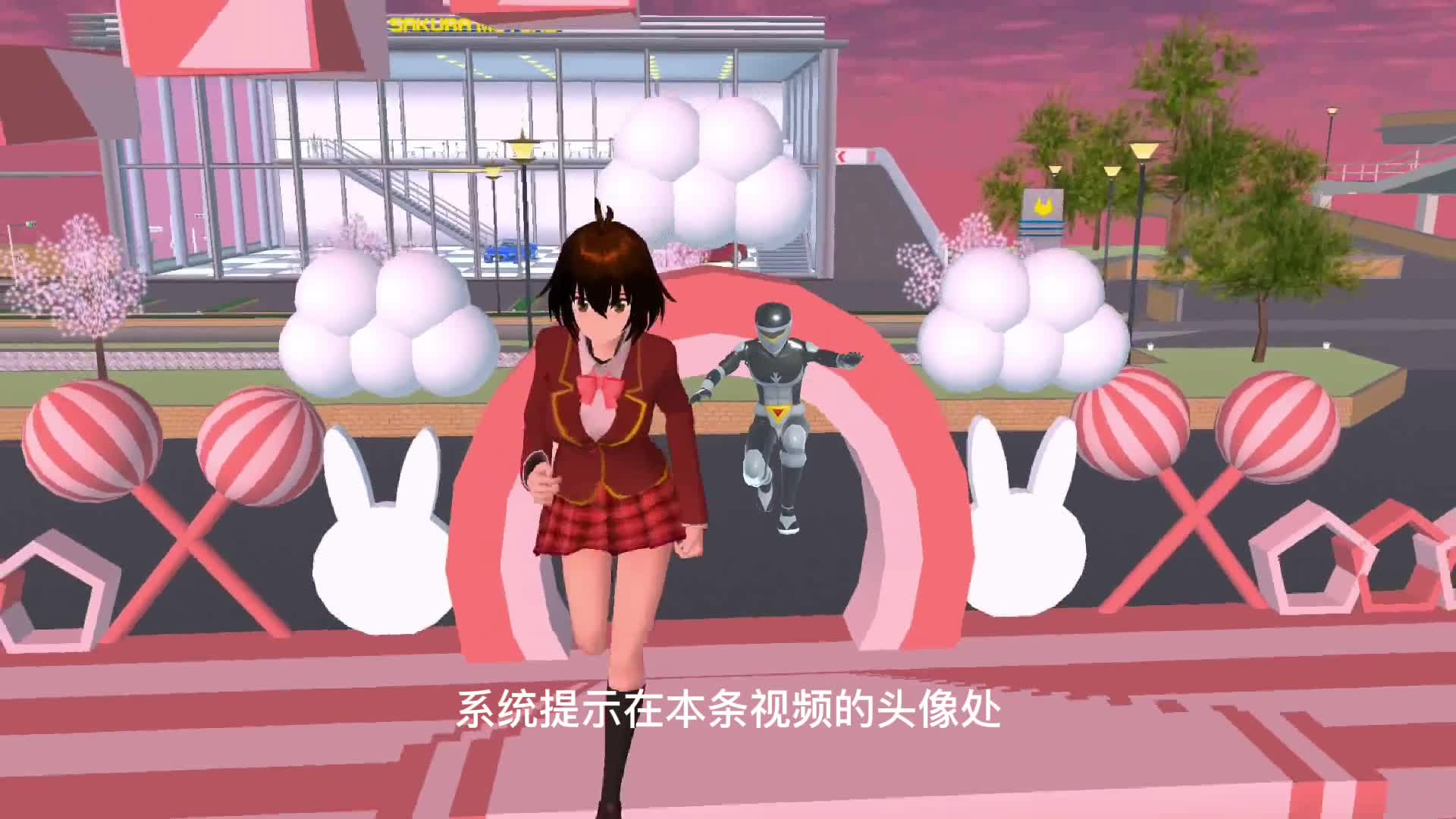 樱花校园模拟器：樱花小镇闯入一个蒙面怪，我要通过跑酷速速逃离