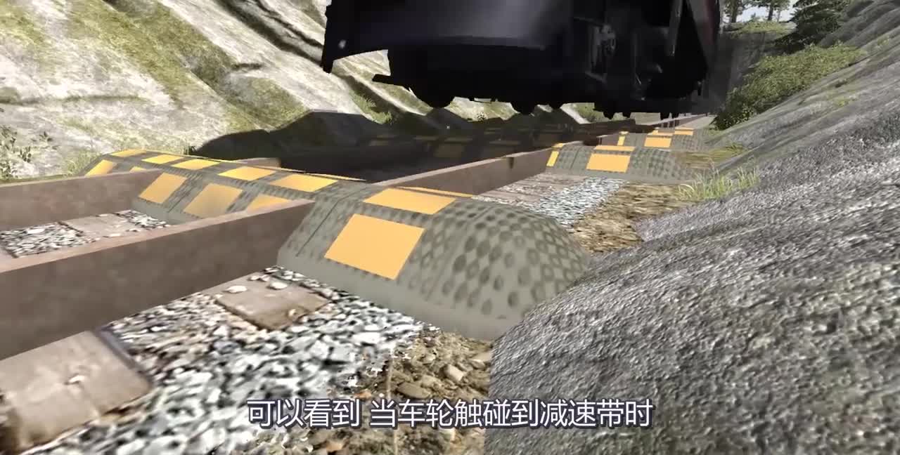 时速70公里的轻轨通过减速带会怎样？3D模拟全过程，场面一度失控