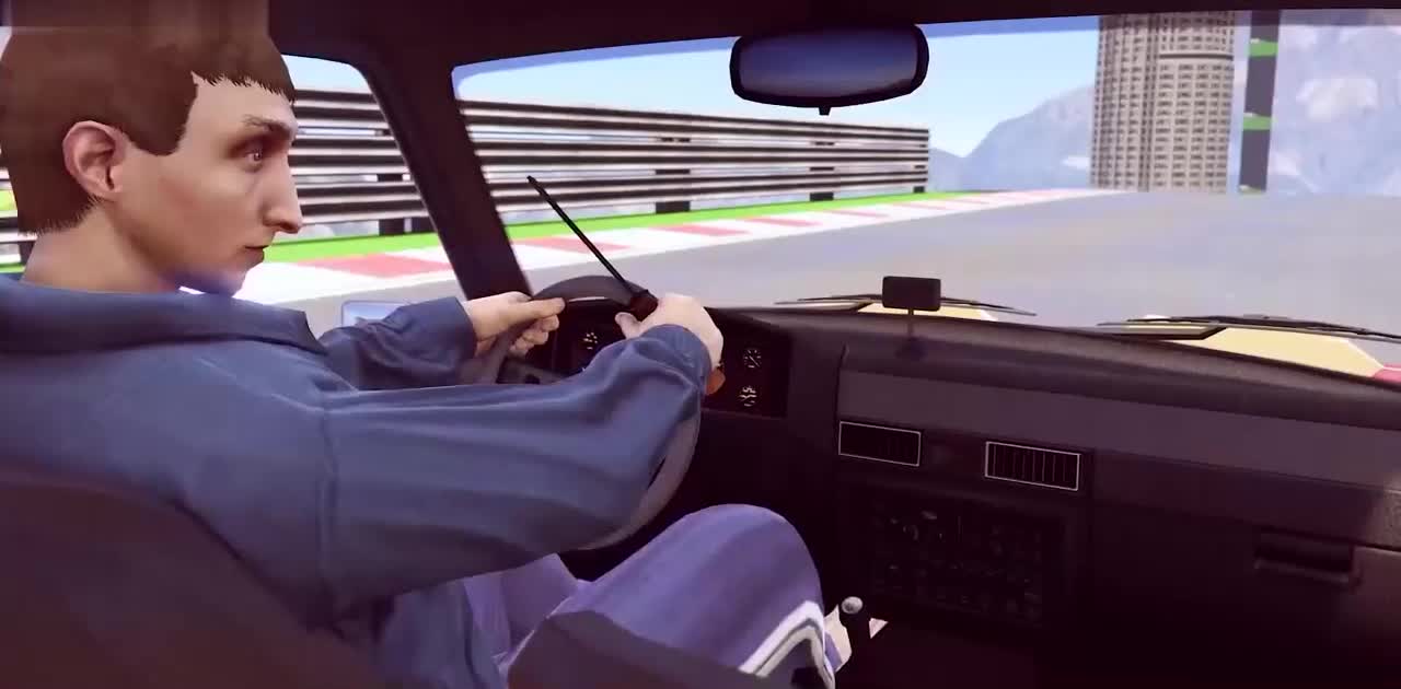 汽车加足马力能冲上1000层高楼吗？3D动画模拟，画面太刺激！