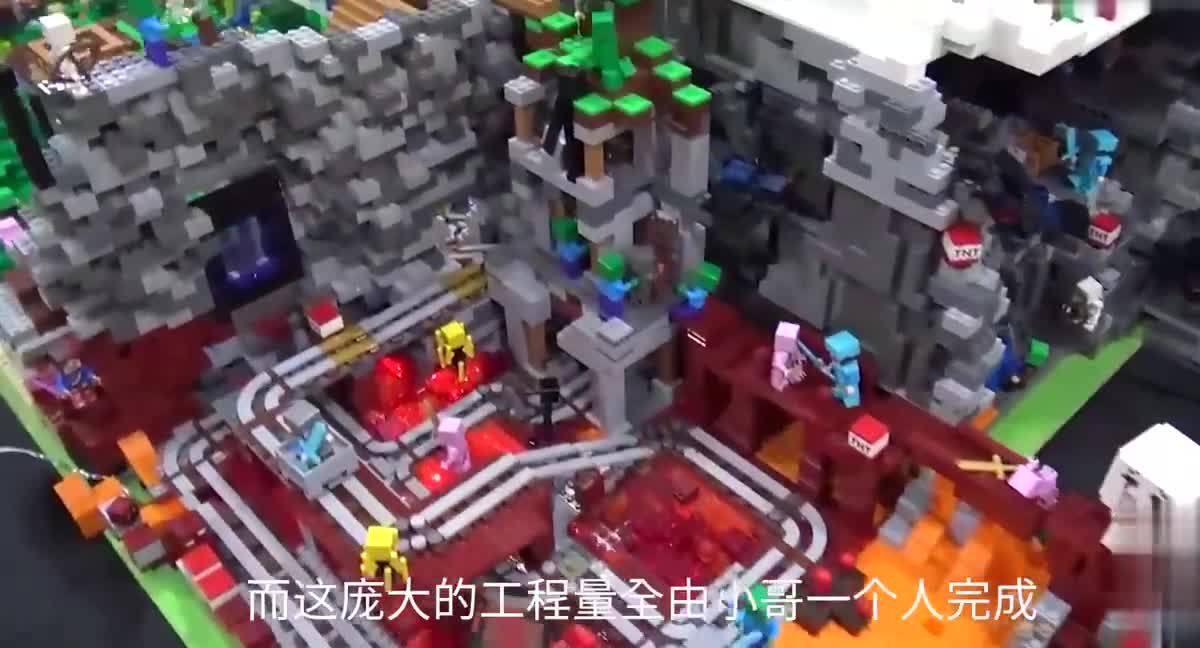 老外沉迷于乐高，打造我的世界迷你城市，看完才知道什么是高手！