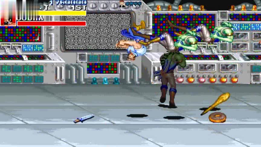 街机游戏 棒槌才是打人最佳神器，一棒子削死俩幻影战士！