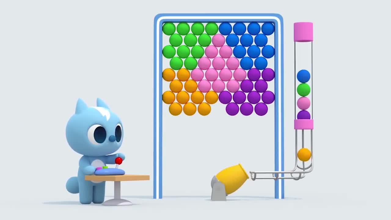 弗特特工玩消消乐游戏，里面有几种颜色的球【萌萌快乐园】