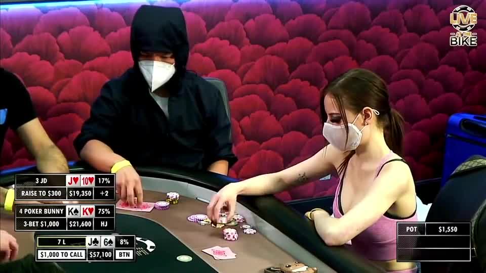 漂亮的女孩运气都不会太差？冤家牌之后又连续遇到AA和KK