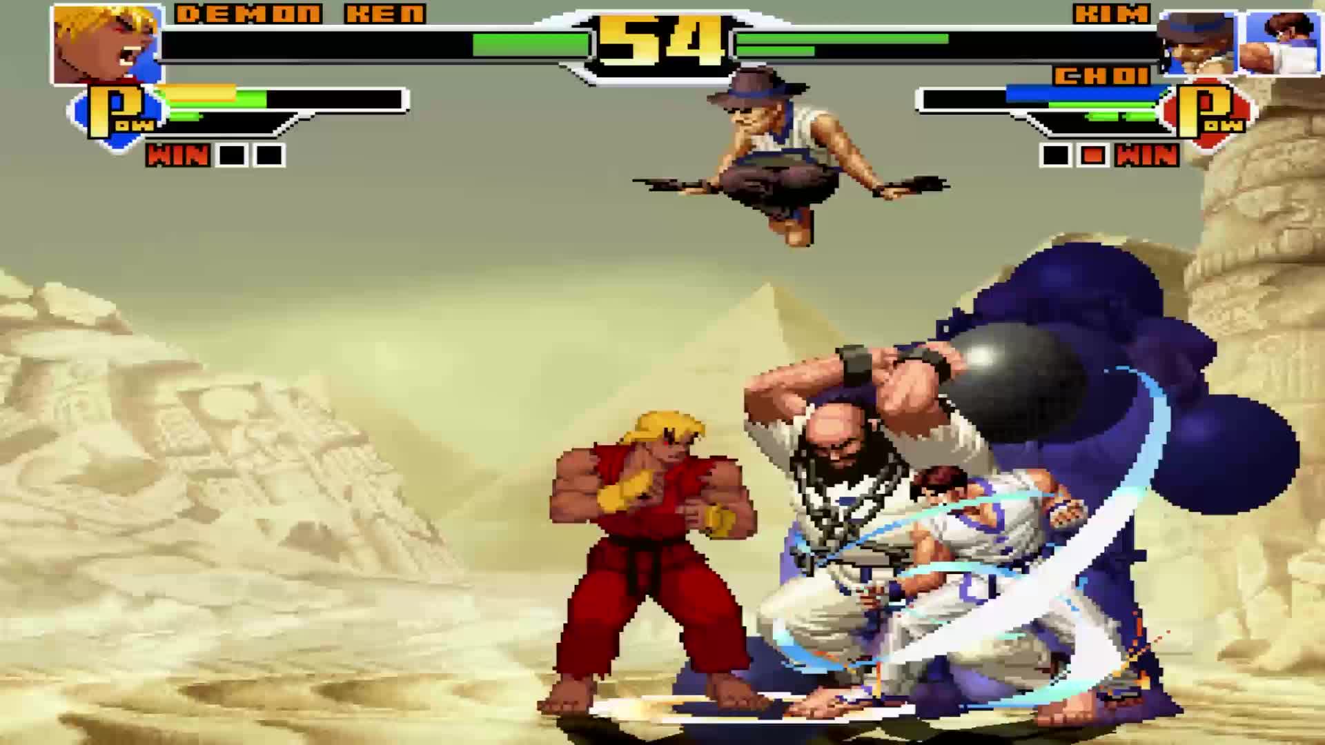 SNK对卡普空，肯VS金甲唤队，双拳难敌六手