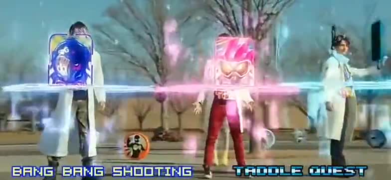 假面骑士艾克赛德，假面骑士勇者，假面骑士射手vs宇宙战队九连者