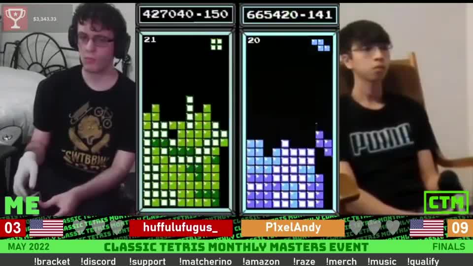 俄罗斯方块：ANDY想替弟弟DOG报仇，却被手速王48级消除击败