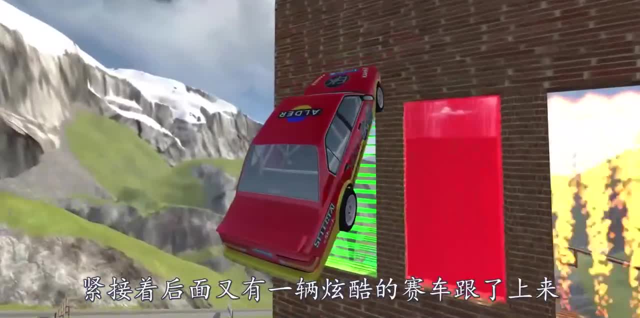汽车加足马力能安全冲过哪堵墙？老外3D模拟一番，全程太过瘾！