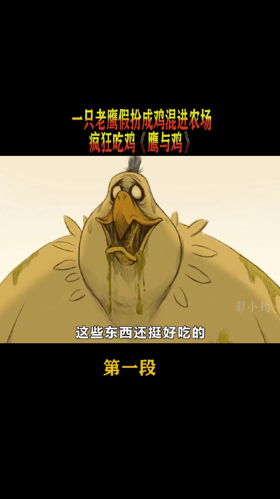 一只老鹰假扮成鸡混进农场，疯狂吃鸡《鹰与鸡》（1）