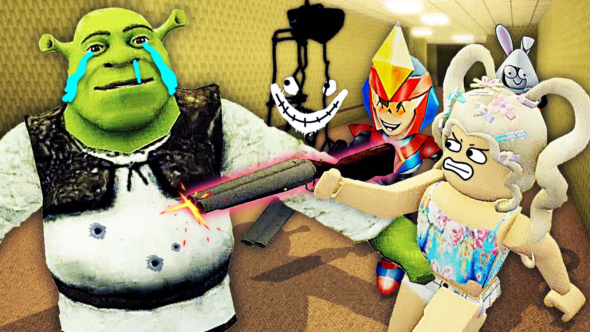 史瑞克后室 后室出现100只史瑞克，被我组装核弹炸成灰！小熙解说#小熙解说#abbey小熙