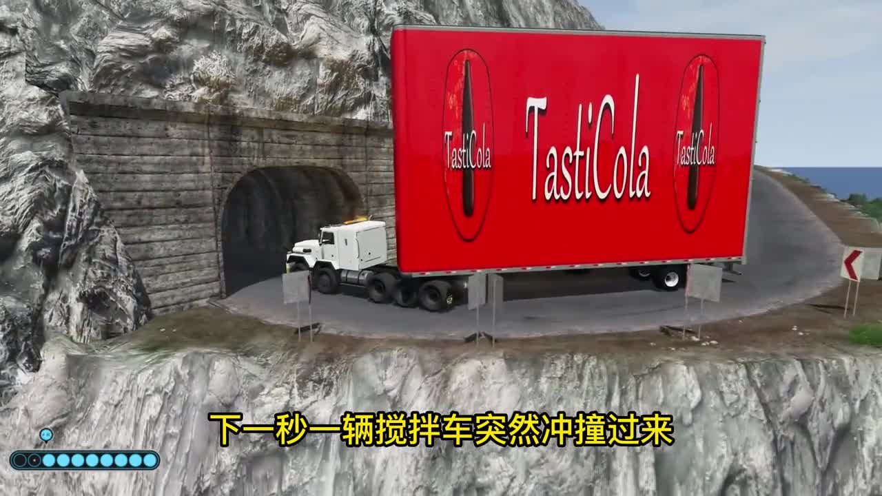 模拟器：改装卡车盘山公路强行倒车，没想到发生意外，命悬一线！