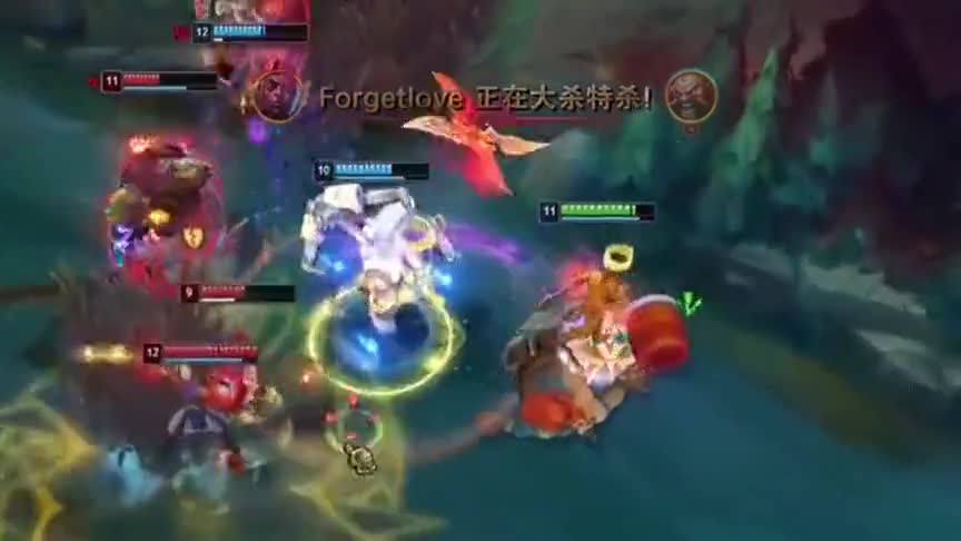 德莱文极限秀手速，边走A边风筝，打着打着对手就没了！