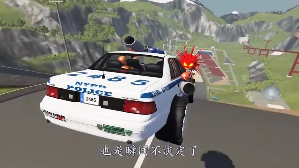 汽车碰上红色病毒拦截,还能成功逃脱吗,模拟惊险全过程