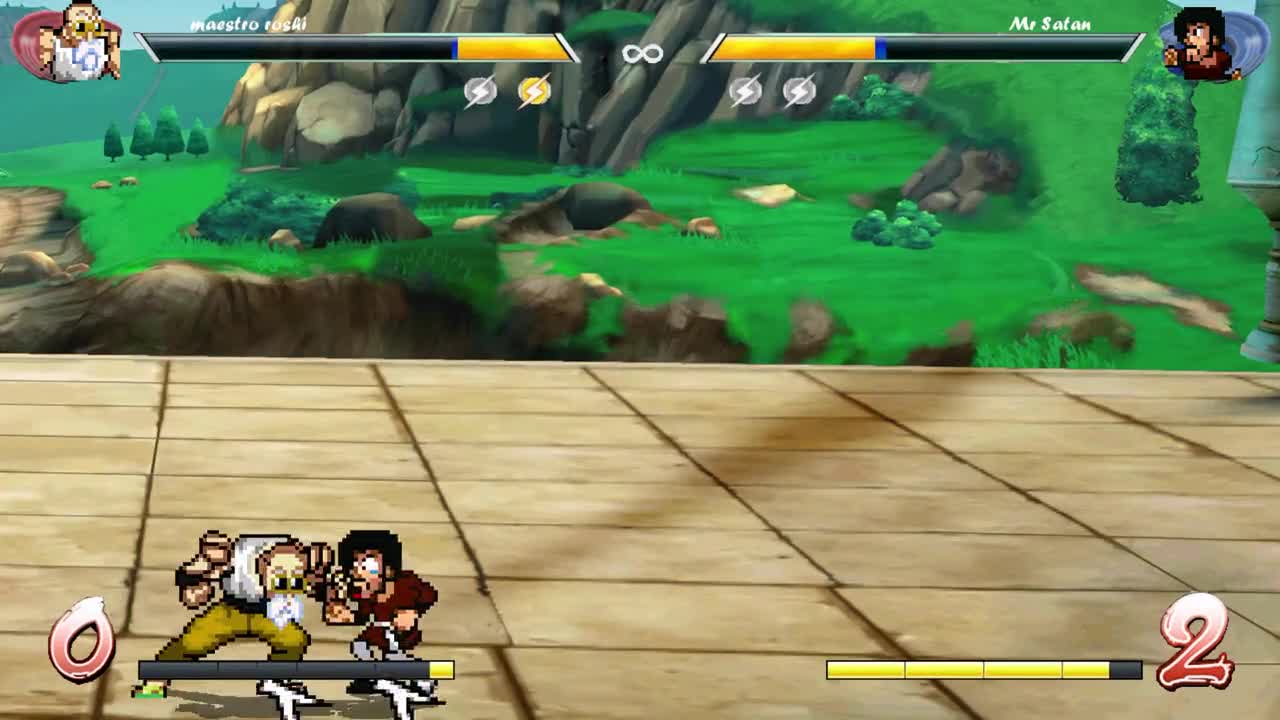 龙珠格斗，龟仙人VS撒旦先生，撒旦也能变身超级赛亚人