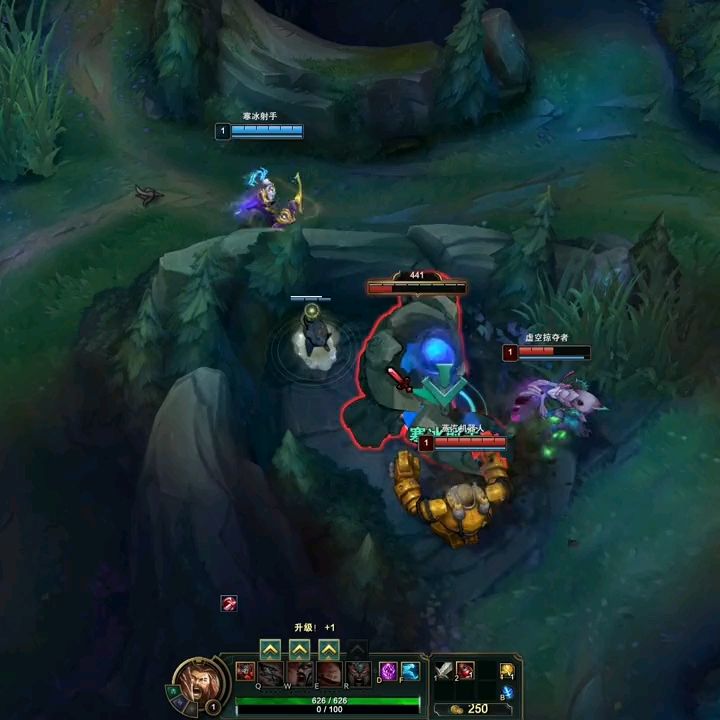 #英雄联盟#蛮王1级单挑真的牛