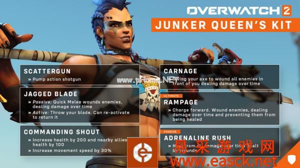 《守望先锋:归来》公布“渣客镇女王”技能介绍