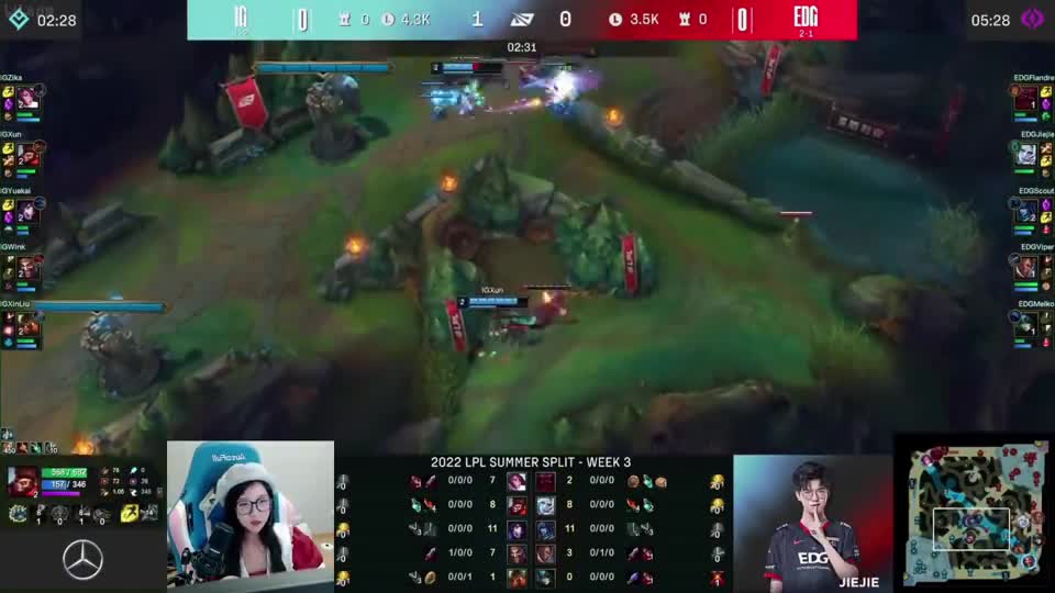 各解说看Wink德莱文线杀Viper卢锡安，UZI：好崩啊！水晶哥：下路要G了