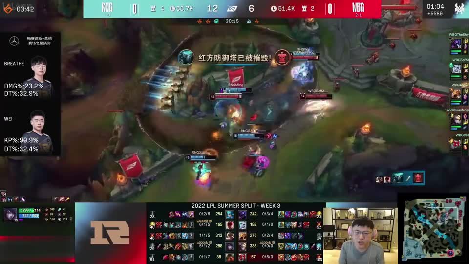 各解说看WBG对战RNG，Angel沙皇离谱操作原地空大！解说们笑出了声！