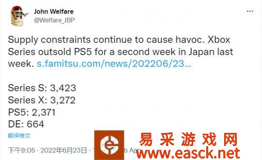 由于PS5缺货 Xbox在日本的周销量再次超过PS5